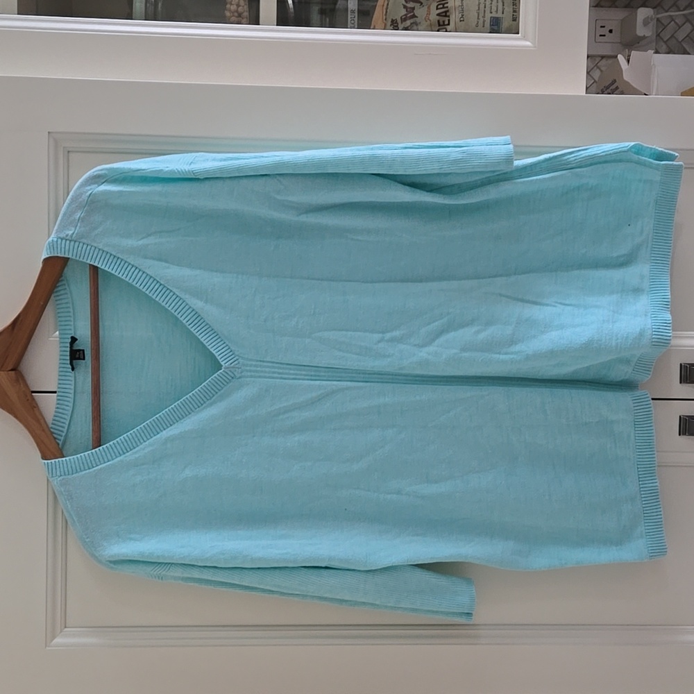 Talbots Pale Blue V-neck Sweater, Size 1xp